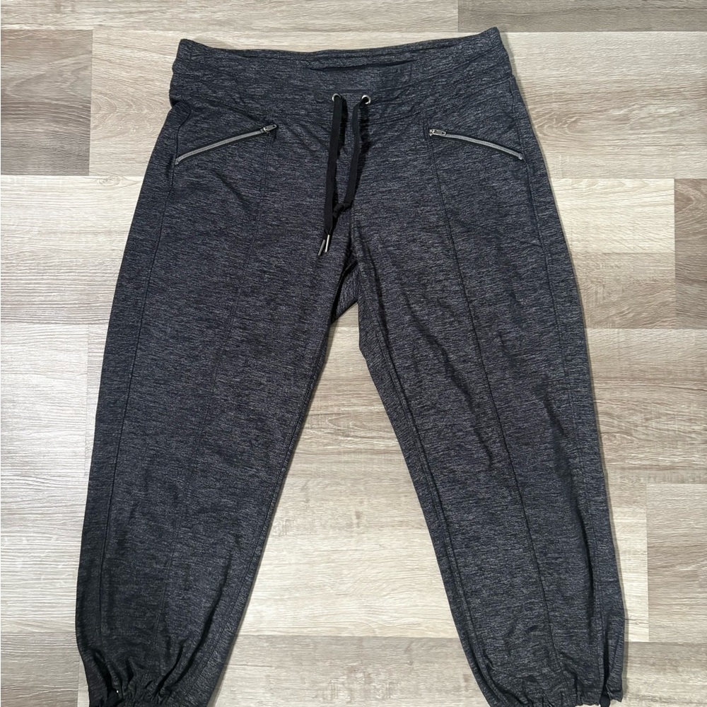 Athleta Dark Heather Gray Drawstring Joggers